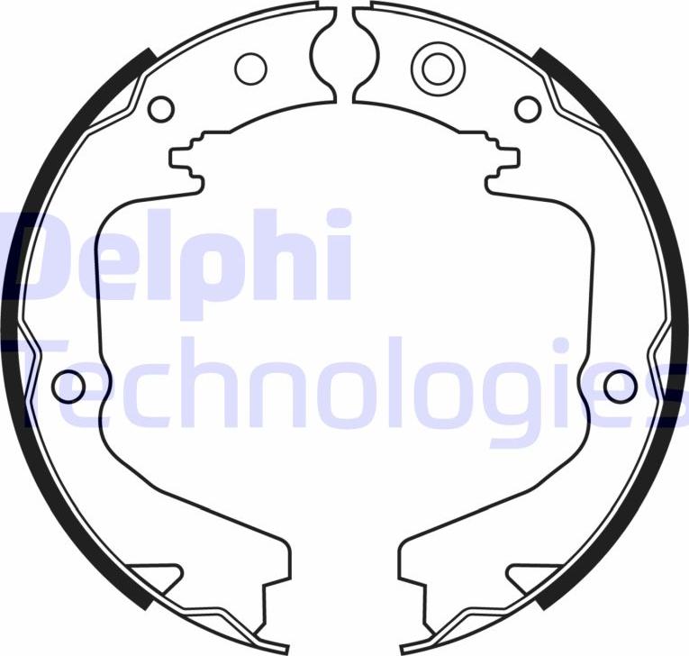 Delphi LS2170 - Fékpofakészlet, rögzítőfék parts5.com