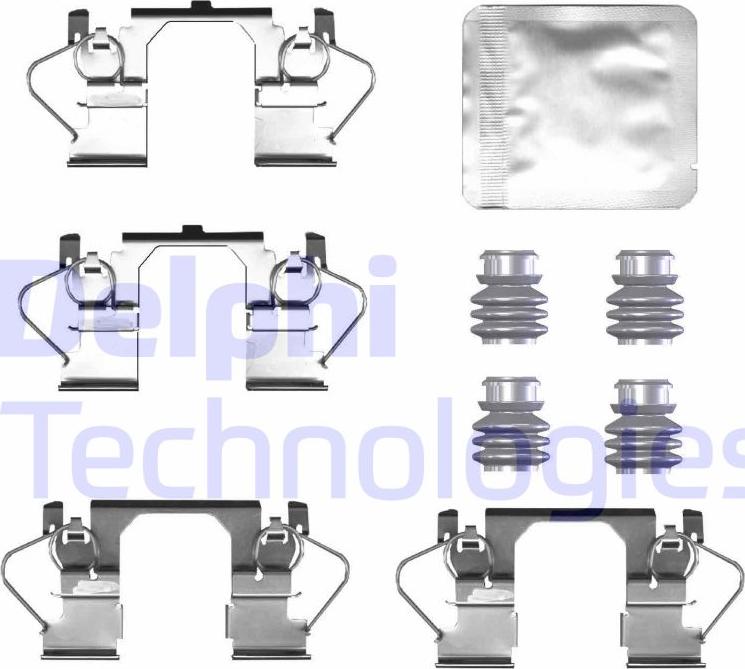 Delphi LX0786 - Zestaw akcesoriów, klocki hamulcowe parts5.com