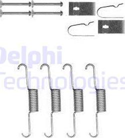 Delphi LY1398 - Aksesuar seti, El freni pabucu parts5.com