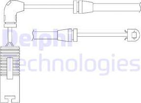 Delphi LZ0156 - Senzor de avertizare,uzura placute de frana parts5.com