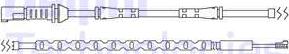 Delphi LZ0211 - Senzor de avertizare,uzura placute de frana parts5.com