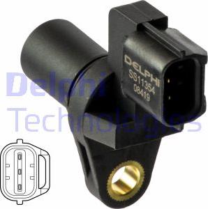 Delphi SS11354 - Sensor, camshaft position parts5.com