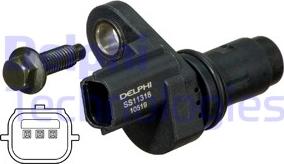 Delphi SS11318 - Sensor, crankshaft pulse parts5.com