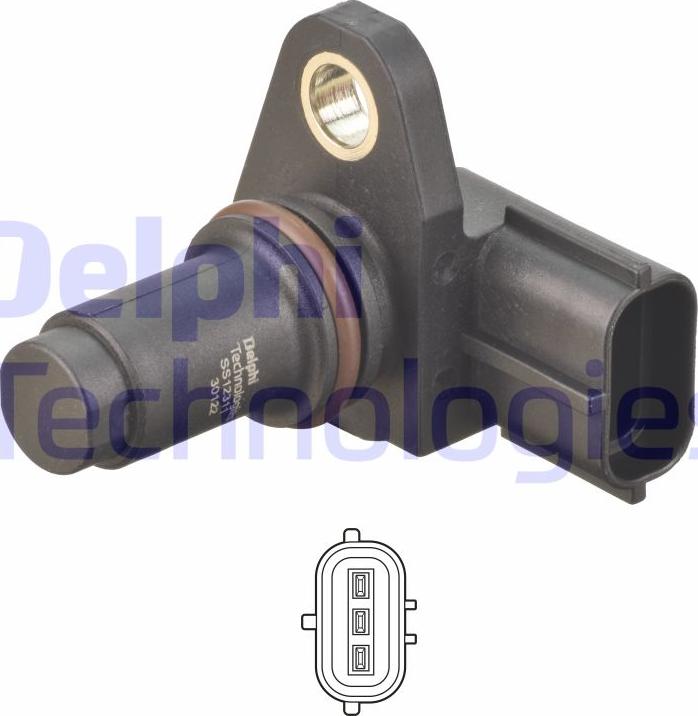 Delphi SS12311-12B1 - Sensor, camshaft position parts5.com