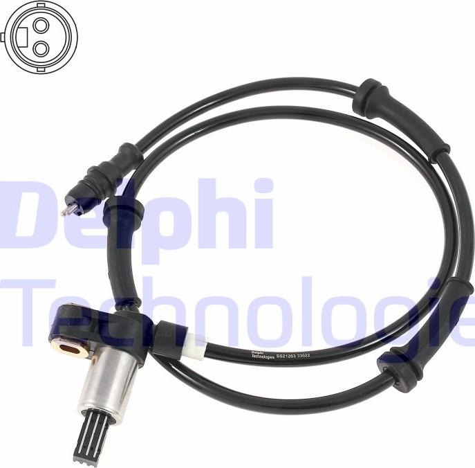 Delphi SS21263-12B1 - Czujnik, prędkość obrotowa koła parts5.com