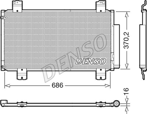 Denso DCN40033 - Кондензатор, климатизация parts5.com