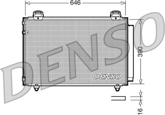 Denso DCN50024 - Συμπυκνωτής, σύστ. κλιματισμού parts5.com