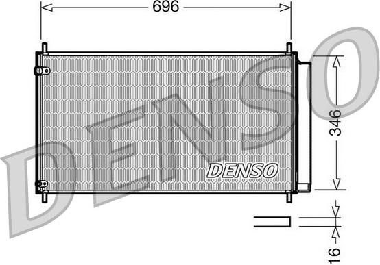 Denso DCN50022 - Condensador, aire acondicionado parts5.com