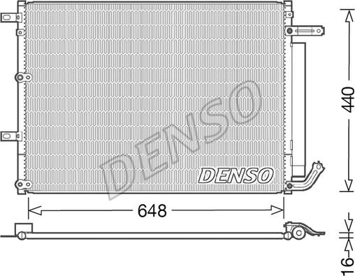 Denso DCN06018 - Кондензатор, климатизация parts5.com