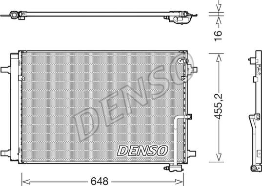 Denso DCN02042 - Kondenzátor, klimatizace parts5.com