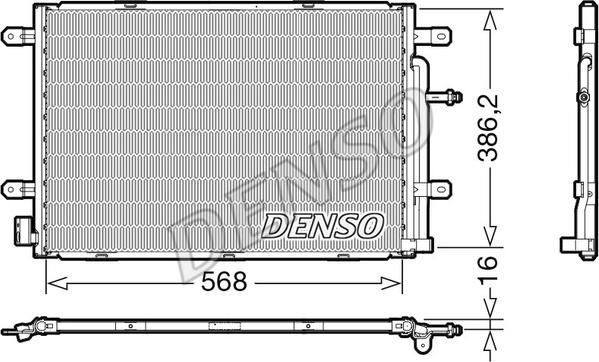 Denso DCN02039 - Skraplacz, klimatyzacja parts5.com