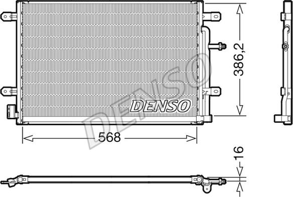 Denso DCN02038 - Condensator, climatizare parts5.com