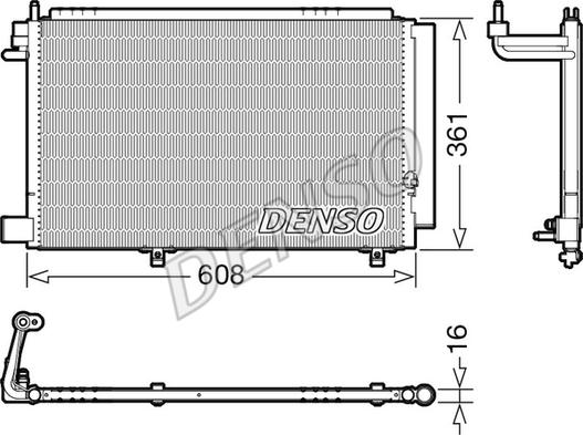 Denso DCN10041 - Kondensator, Klimaanlage parts5.com