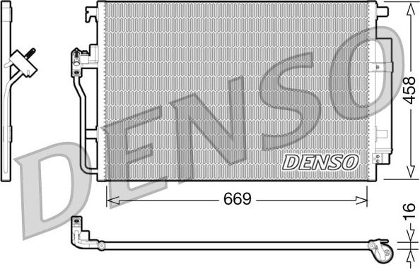 Denso DCN17056 - Kondenzator, klima-uređaj parts5.com