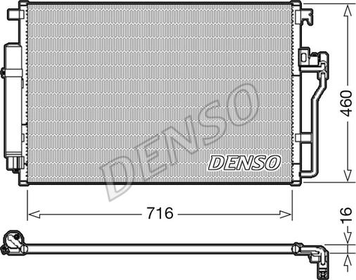 Denso DCN17008 - Kondenzator, klima-uređaj parts5.com