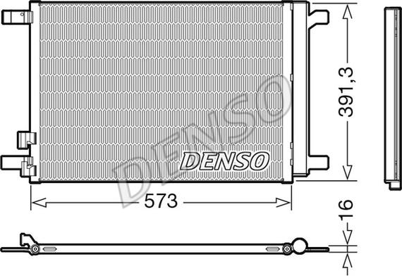 Denso DCN32066 - Kondenzátor, klimatizace parts5.com