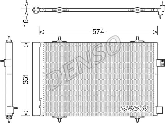 Denso DCN21019 - Condenser, air conditioning parts5.com