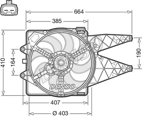 Denso DER09309 - Ventilator, hlajenje motorja parts5.com