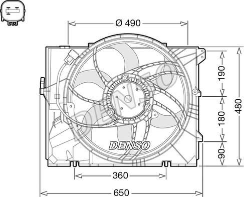 Denso DER05011 - Ventilator, hlajenje motorja parts5.com