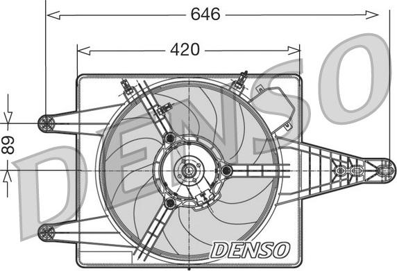 Denso DER01010 - Fan, radiator parts5.com