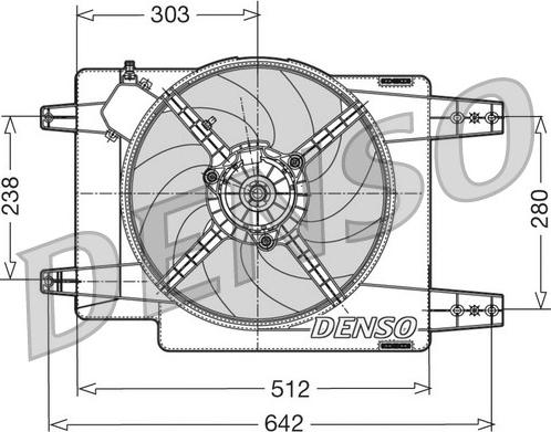 Denso DER01011 - Fan, radiator parts5.com