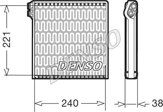 Denso DEV09102 - Isparivač, klima-uređaj parts5.com