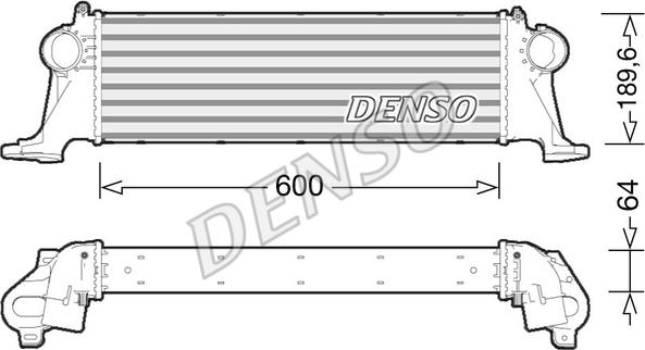 Denso DIT12004 - Hladnjak zraka punjenja parts5.com