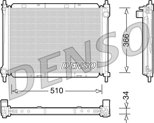 Denso DRM46037 - Radiador, refrigeración del motor parts5.com