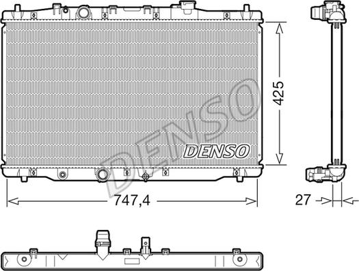 Denso DRM40054 - Hladilnik, hlajenje motorja parts5.com