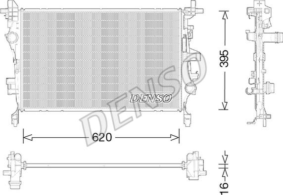 Denso DRM09044 - Radiator, engine cooling parts5.com