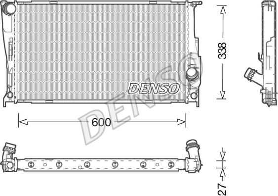 Denso DRM05003 - Radiador, refrigeración del motor parts5.com