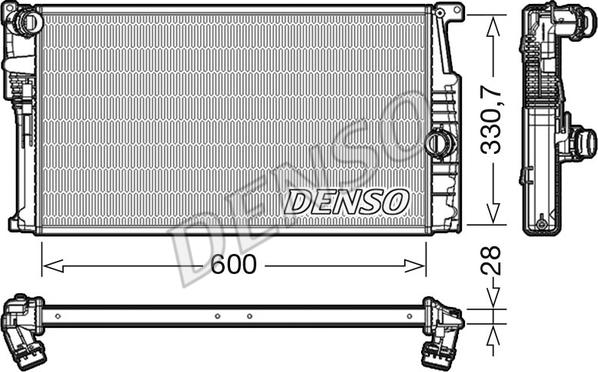 Denso DRM05015 - Radiador, refrigeración del motor parts5.com