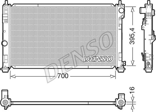 Denso DRM06039 - Hladnjak, hlađenje motora parts5.com