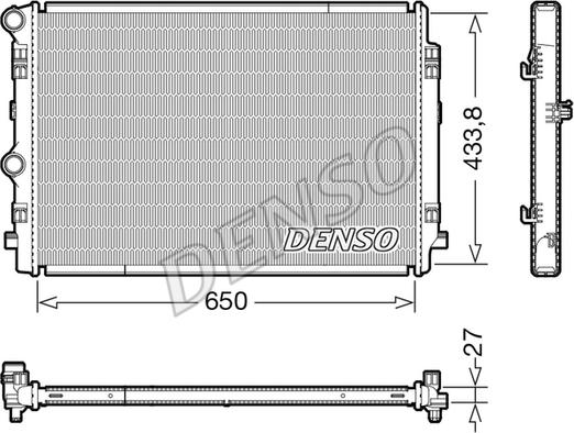 Denso DRM02044 - Ψυγείο, ψύξη κινητήρα parts5.com