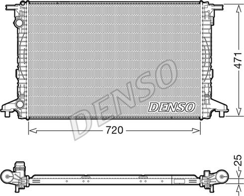 Denso DRM02043 - Radiator, racire motor parts5.com