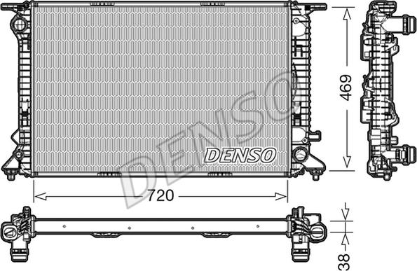 Denso DRM02024 - Hladilnik, hlajenje motorja parts5.com