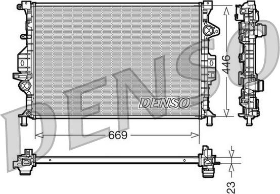 Denso DRM10077 - Hűtő, motorhűtés parts5.com