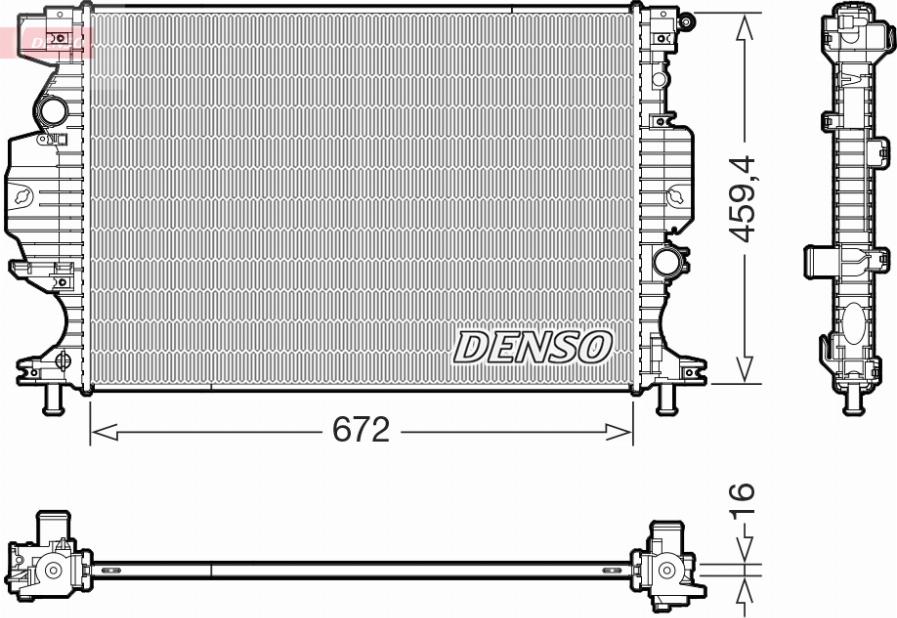 Denso DRM10121 - Radiator, racire motor parts5.com