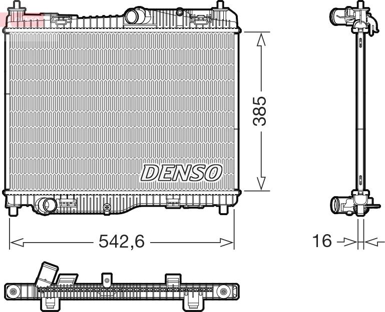 Denso DRM10123 - Radiator, racire motor parts5.com