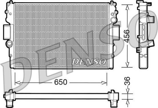 Denso DRM12007 - Hladnjak, hlađenje motora parts5.com