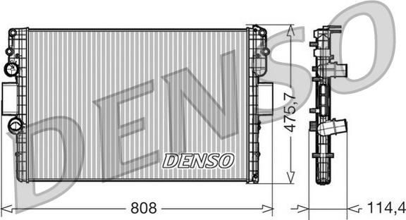 Denso DRM12010 - Hladnjak, hlađenje motora parts5.com