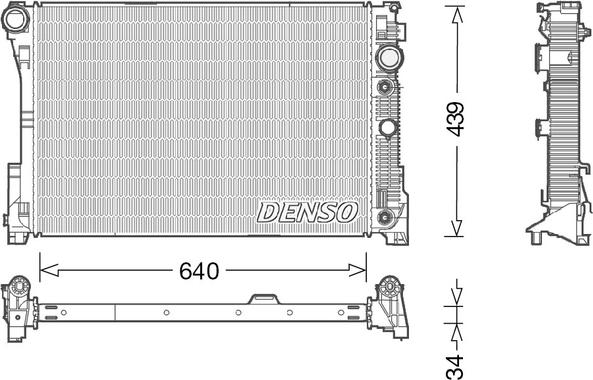 Denso DRM17048 - Radiaator,mootorijahutus parts5.com