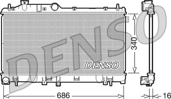 Denso DRM36007 - Hladnjak, hlađenje motora parts5.com