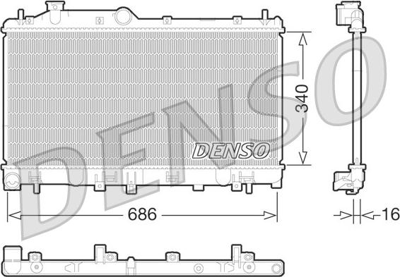 Denso DRM36013 - Hladnjak, hlađenje motora parts5.com