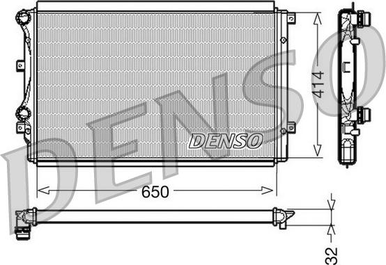 Denso DRM32015 - Radiator, racire motor parts5.com