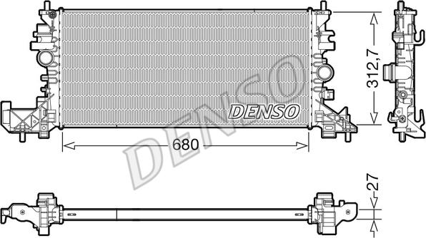 Denso DRM20118 - Radiator, engine cooling parts5.com