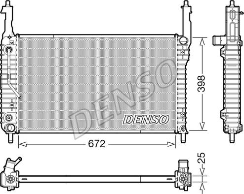 Denso DRM20123 - Radiador, refrigeración del motor parts5.com