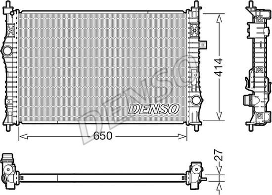 Denso DRM21104 - Radiator, racire motor parts5.com