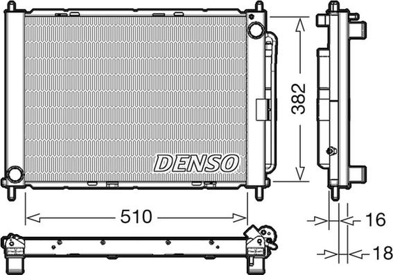 Denso DRM23104 - Модуль охлаждения parts5.com