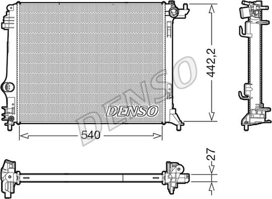 Denso DRM23115 - Kühler, Motorkühlung parts5.com